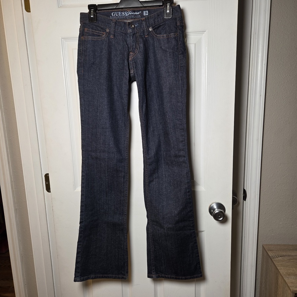 Guess Jeans sz 26 Foxy Flare low rise slim fit jeans NWT‎ dark wash casual